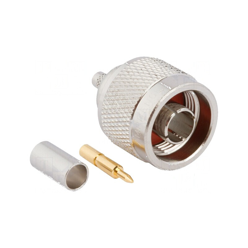 Conector N mufă tată 50Ω PTFE aurit drept | Electronic-mag.ro | Componente Electronice