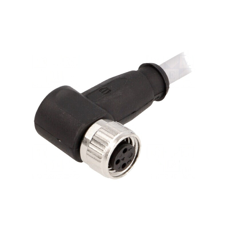 Conector M8 mamă 3 pini unghi 90° cu cablu 1m PVC | Electronic-mag.ro | Componente Electronice