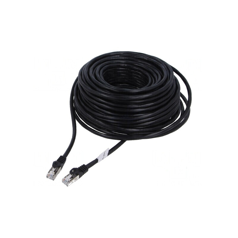 Patch cord F/UTP 6 litat CCA PVC negru 30m 26AWG | Electronic-mag.ro | Componente Electronice