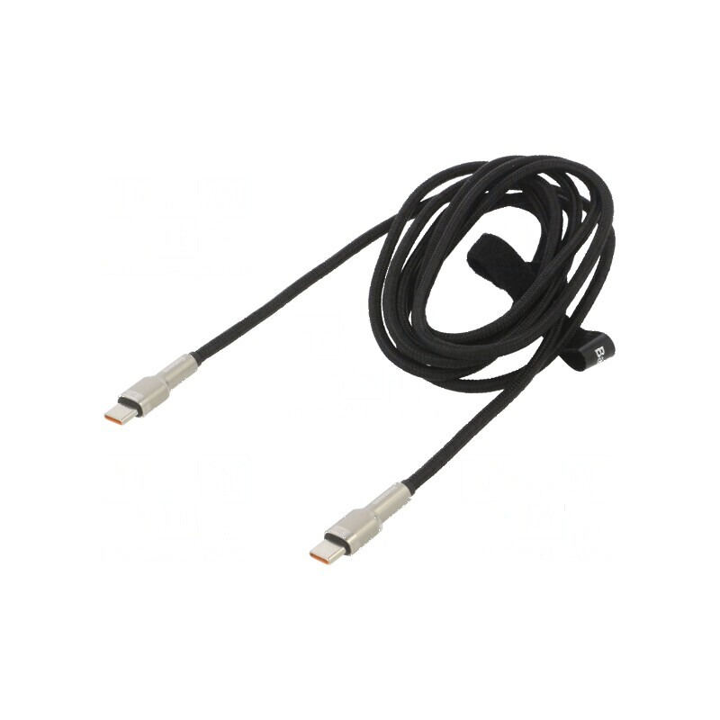 Cablu USB C 2m negru 100W mufă din ambele părţi | Electronic-mag.ro | Componente Electronice Cablu USB C 2m negru 100W mufă din ambele părţi | Electronic-mag.ro | Componente Electronice