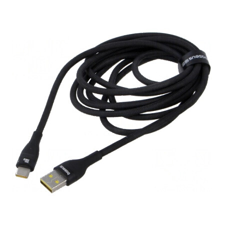 Cablu USB 2.0 A la C 2m 100W Negru | Electronic-mag.ro | Componente Electronice