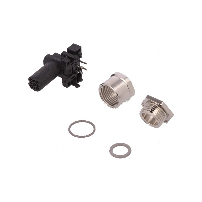 Conector M12 soclu PIN 5 mamă A-DeviceNet CANopen THT | Electronic-mag.ro | Componente Electronice