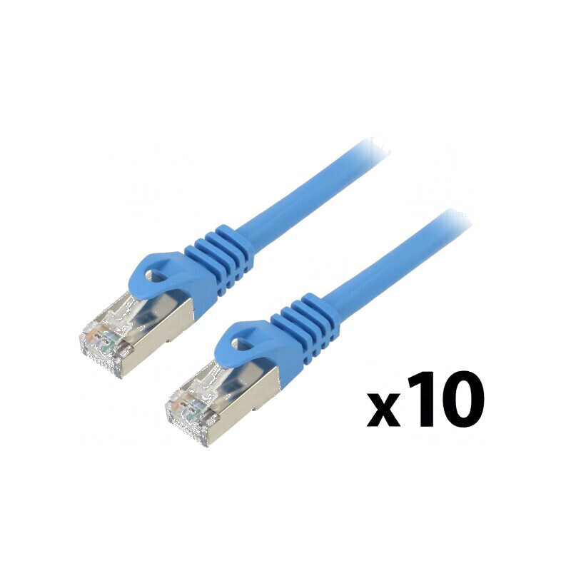 Cablul Patch F/UTP 6 litat CCA PVC albastru 1m 26AWG | Electronic-mag.ro | Componente Electronice