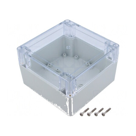 Carcasă universală 120mm x 120mm x 75mm cu bucșă din alamă | Electronic-mag.ro | Componente Electronice