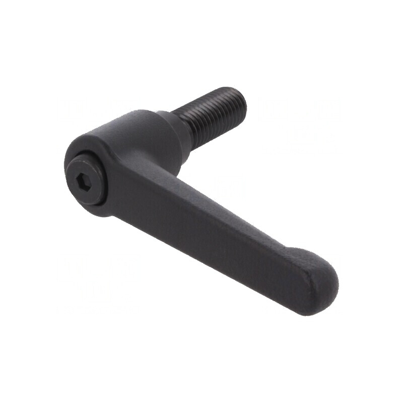 Manetă franceză 32mm filet, 78mm lungime, corp negru | Electronic-mag.ro | Componente Electronice