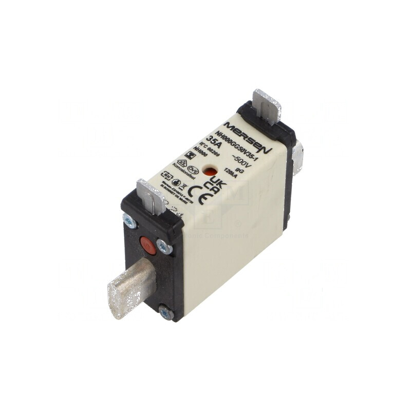 Siguranţă gG 35A 500VAC ceramică industrială NH000 | Electronic-mag.ro | Componente Electronice