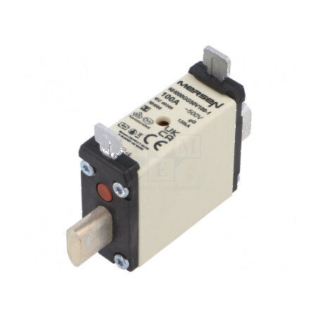 Siguranţă gG 100A 500VAC ceramică industrială NH000 | Electronic-mag.ro | Componente Electronice