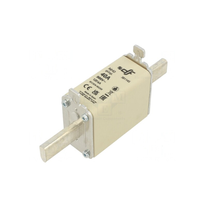 Siguranță ceramică gG 40A 500VAC 250VDC NH0 | Electronic-mag.ro | Componente Electronice Siguranță ceramică gG 40A 500VAC 250VDC NH0 | Electronic-mag.ro | Componente Electronice