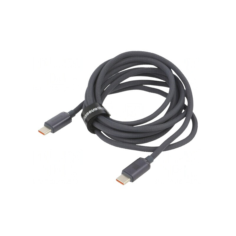 Cablu USB 2.0 USB C 2m negru textil | Electronic-mag.ro | Componente Electronice