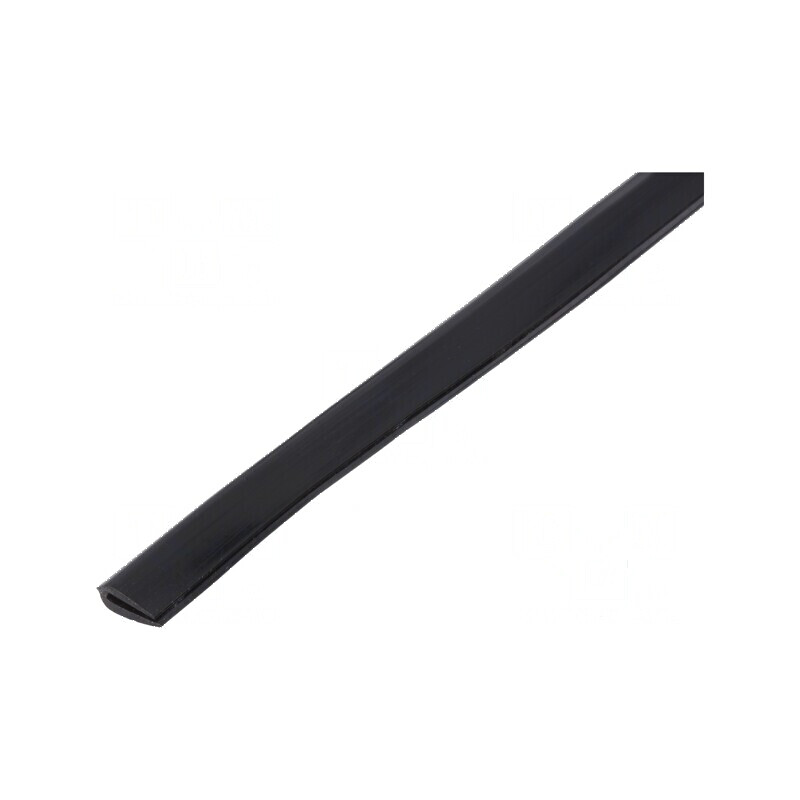 Ecran PVC negru pentru orificii și margini, L: 10m, H: 8mm | Electronic-mag.ro | Componente Electronice
