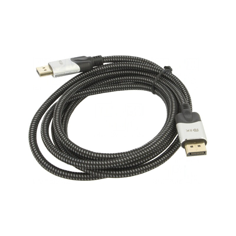 Cablu DisplayPort 1.4 HDCP 2.2 2m Negru PVC Textil | Electronic-mag.ro | Componente Electronice