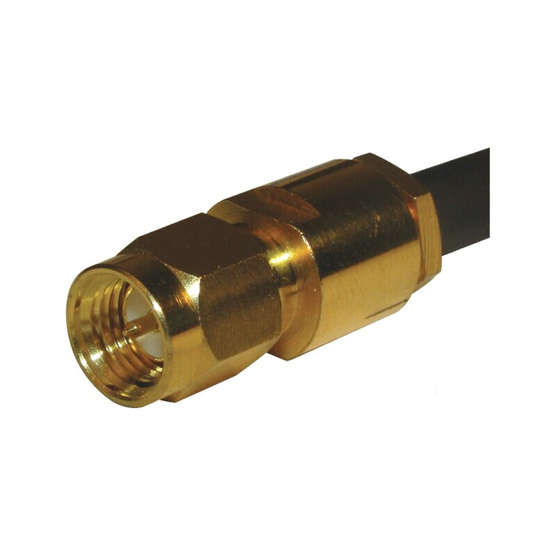 Conector SMA mufă tată drept 50Ω pentru lipire și răsucire (clamp) | Electronic-mag.ro | Componente Electronice