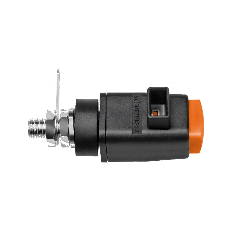 Clemă laborator portocalie 300VDC 16A nichel înşurubare | Electronic-mag.ro | Componente Electronice