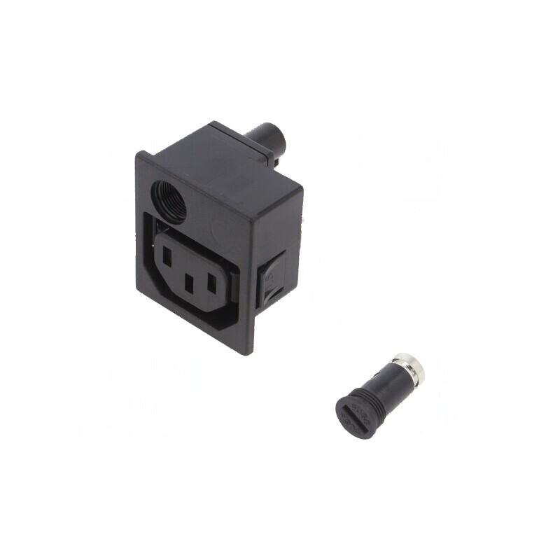 Conector alimentare AC soclu mamă 10A 250VAC IEC 60320 | Electronic-mag.ro | Componente Electronice