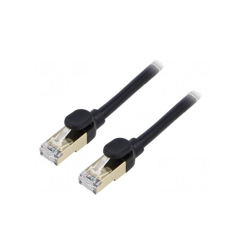 Patch cord F/UTP 5m 28AWG cu PVC negru | Electronic-mag.ro | Componente Electronice