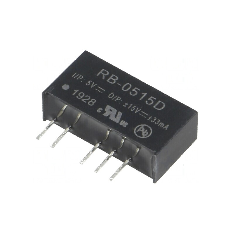 Convertor DC/DC 1W 4,5-5,5V la 15VDC și -15VDC | Electronic-mag.ro | Componente Electronice
