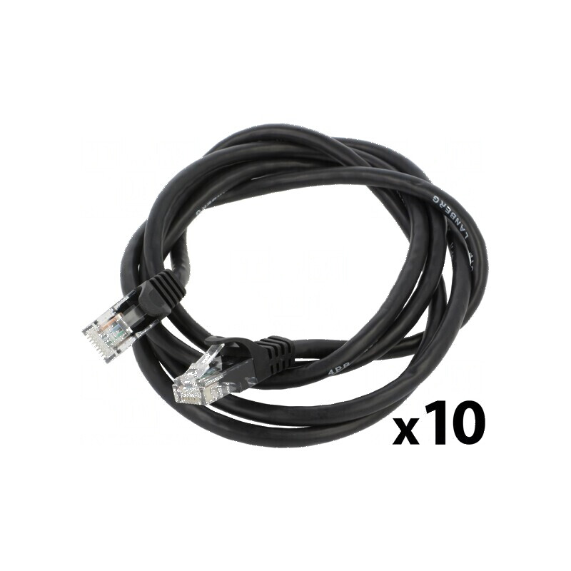 Cablu Patch U/UTP 6 litat CCA PVC negru 1,5m 26AWG | Electronic-mag.ro | Componente Electronice