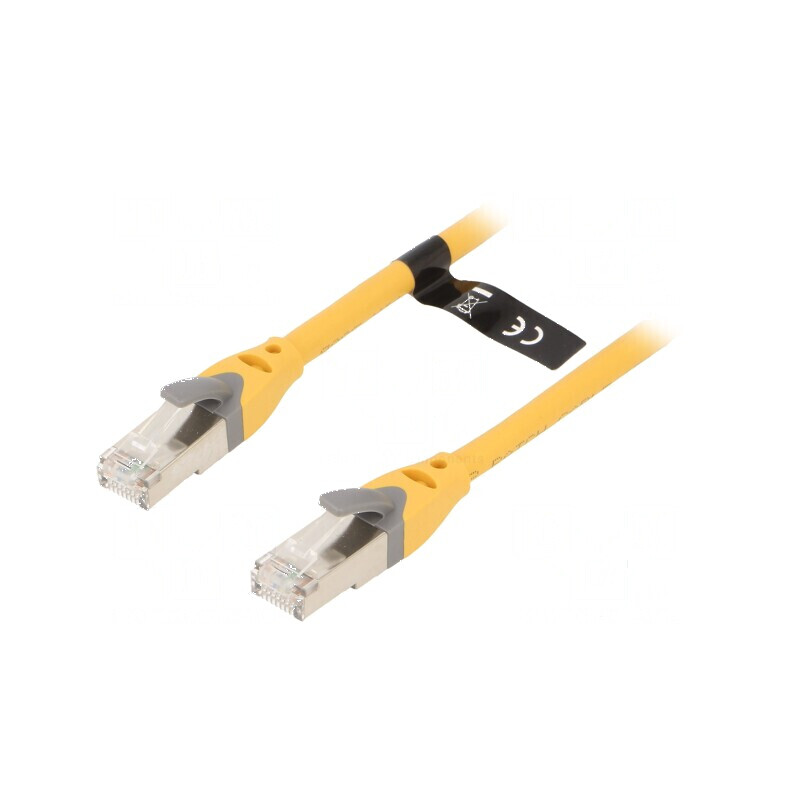 Cabluri Patch S/FTP 6a OFC PVC Galben 8m 27AWG | Electronic-mag.ro | Componente Electronice