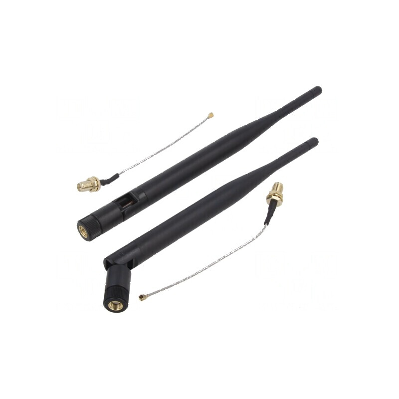 Antenă SMA neagră 50W 2,4-2,5GHz 5,1-5,8GHz 50Ω 5dBi | Electronic-mag.ro | Componente Electronice