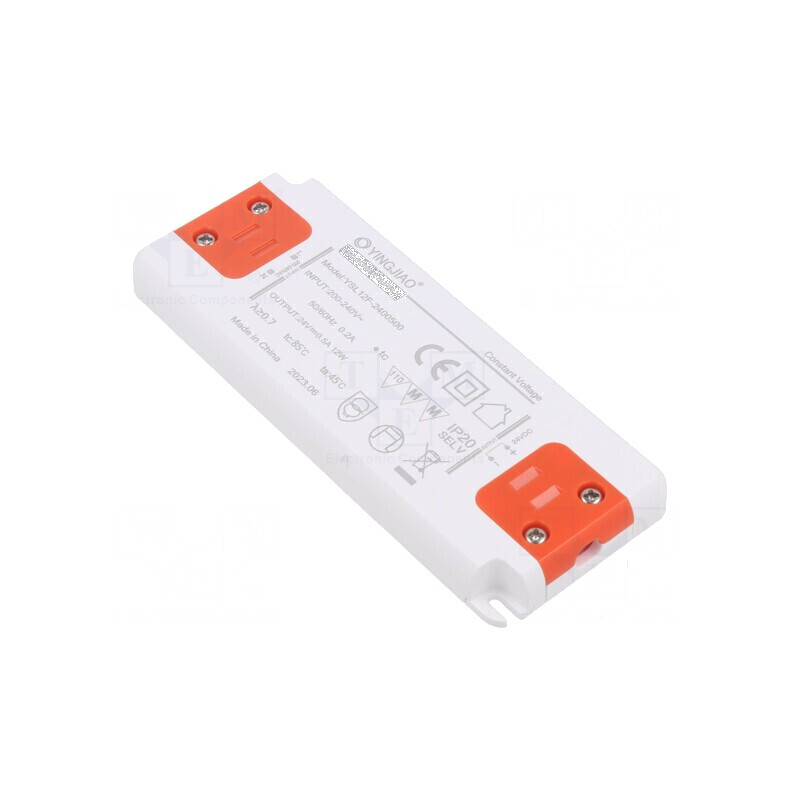 Alimentator pulsatoriu LED 12W 24VDC 500mA 220-240VAC IP20 | Electronic-mag.ro | Componente Electronice