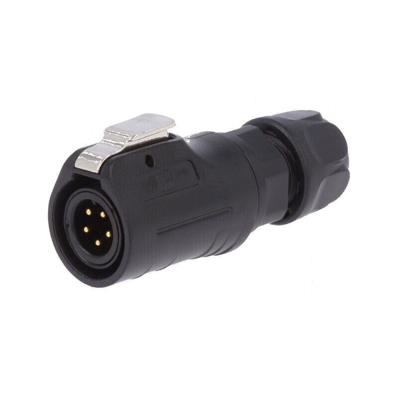Conector circular mufă 12 02 tată PIN 5 aurit 5A | Electronic-mag.ro | Componente Electronice