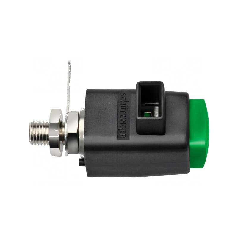 Clemă de laborator verde 300VDC 16A nichel 29mm | Electronic-mag.ro | Componente Electronice