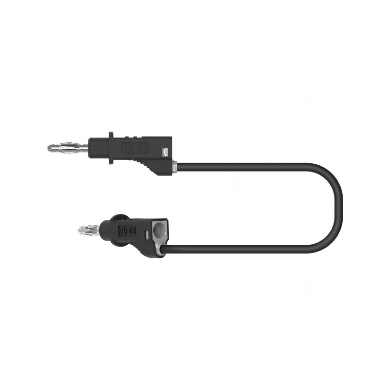 Cablu de măsurare 60VDC 30VAC 12A negru cu soclu axial 4mm | Electronic-mag.ro | Componente Electronice