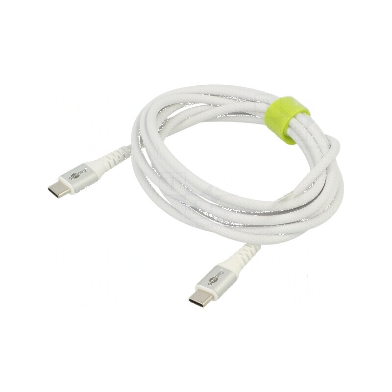 Cablu USB 2.0 USB-C 2m alb 0,48Gbps | Electronic-mag.ro | Componente Electronice
