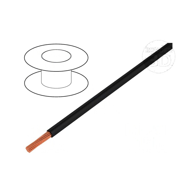 Cablu Silivolt®-HV 1x0,75mm² OFC silicon negru 7,5kV | Electronic-mag.ro | Componente Electronice