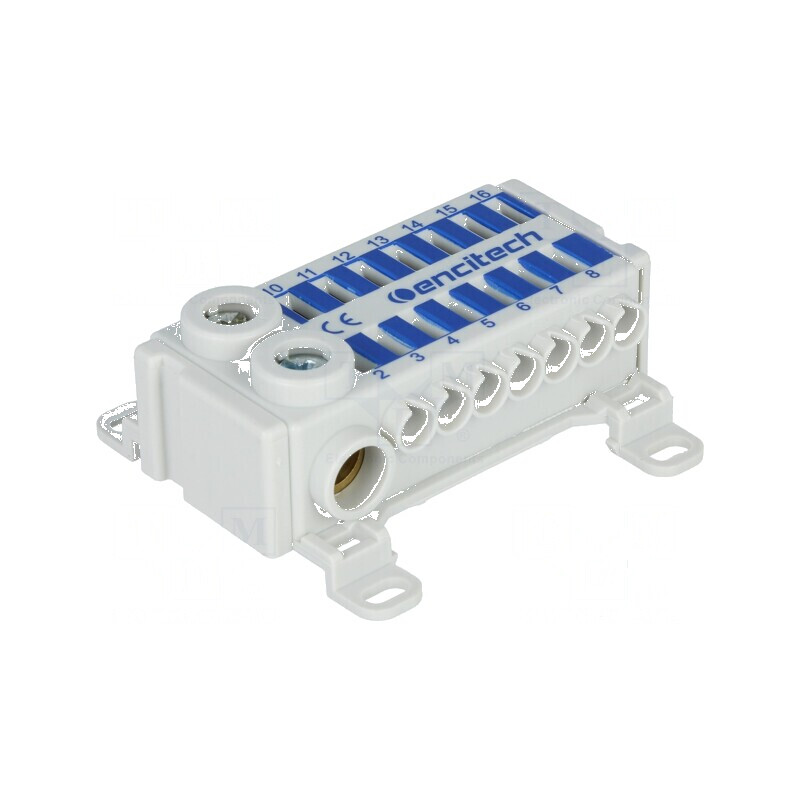 Bloc de distribuție cu 16 borne, albastru, pentru term. îmbinare | Electronic-mag.ro | Componente Electronice Bloc de distribuție cu 16 borne, albastru, pentru term. îmbinare | Electronic-mag.ro | Componente Electronice