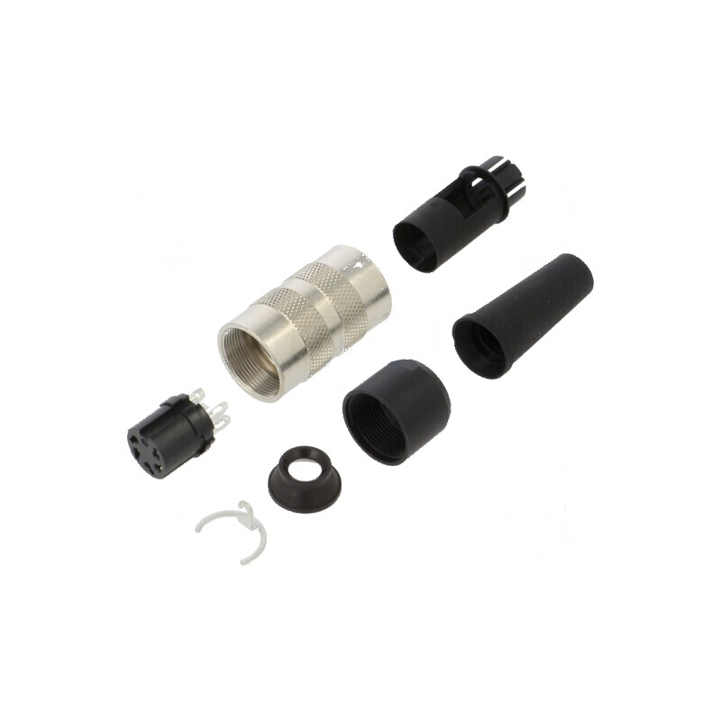 Conector M16 mufă 581 mamă 5 pini ecranat 6A IP40 | Electronic-mag.ro | Componente Electronice
