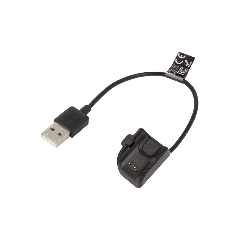 Cablu de încărcare smartwatch 0,15m 1A negru | Electronic-mag.ro | Componente Electronice