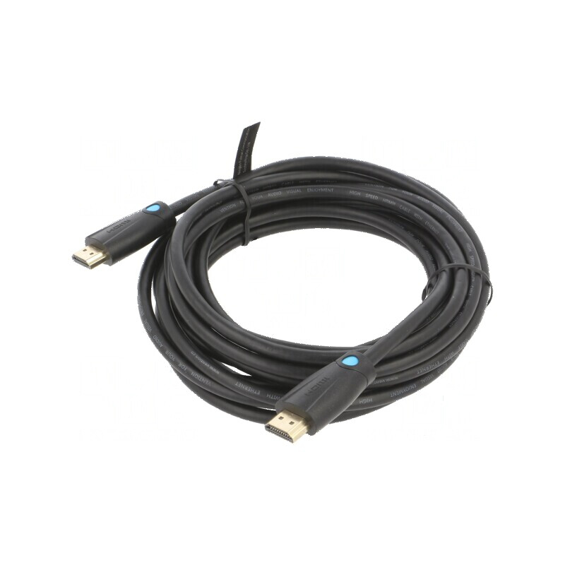 Cablu HDMI 2.0 5m Negru PVC Mufă Ambelor Părţi | Electronic-mag.ro | Componente Electronice