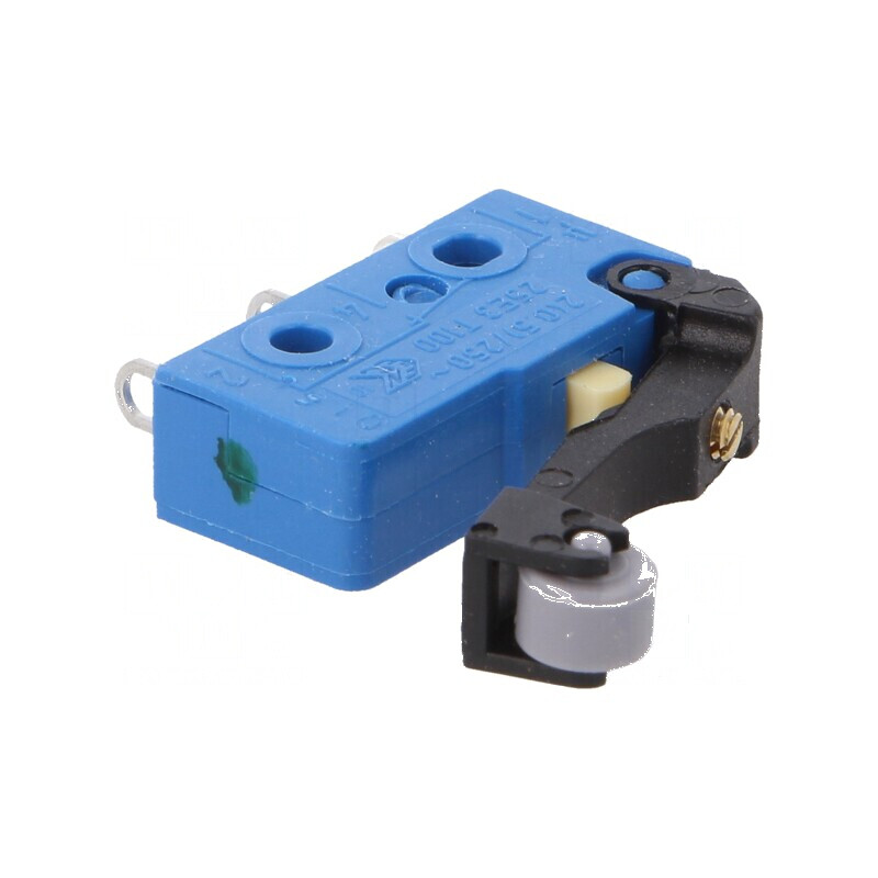 Microîntrerupător SNAP ACTION 2A 250VAC cu manetă și rolă | Electronic-mag.ro | Componente Electronice
