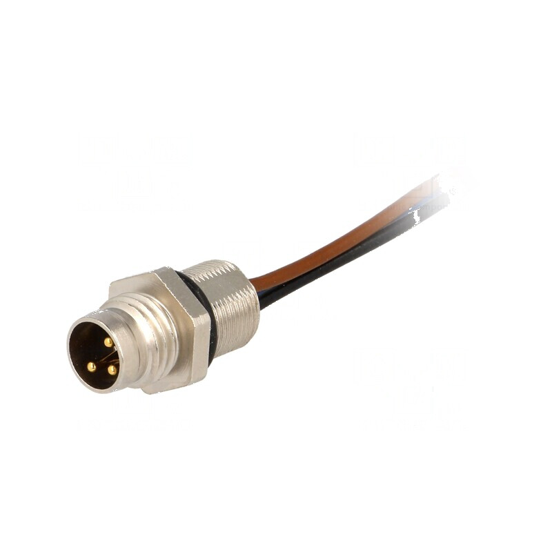 Conector M8 0,5m tată PIN 3 cu cabluri soclu E 4A Filet M8 | Electronic-mag.ro | Componente Electronice