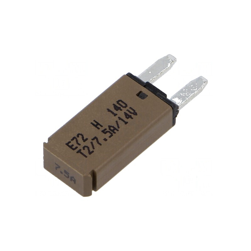 Siguranţă termică 7,5A 12VDC auto 12,45mm E72 | Electronic-mag.ro | Componente Electronice