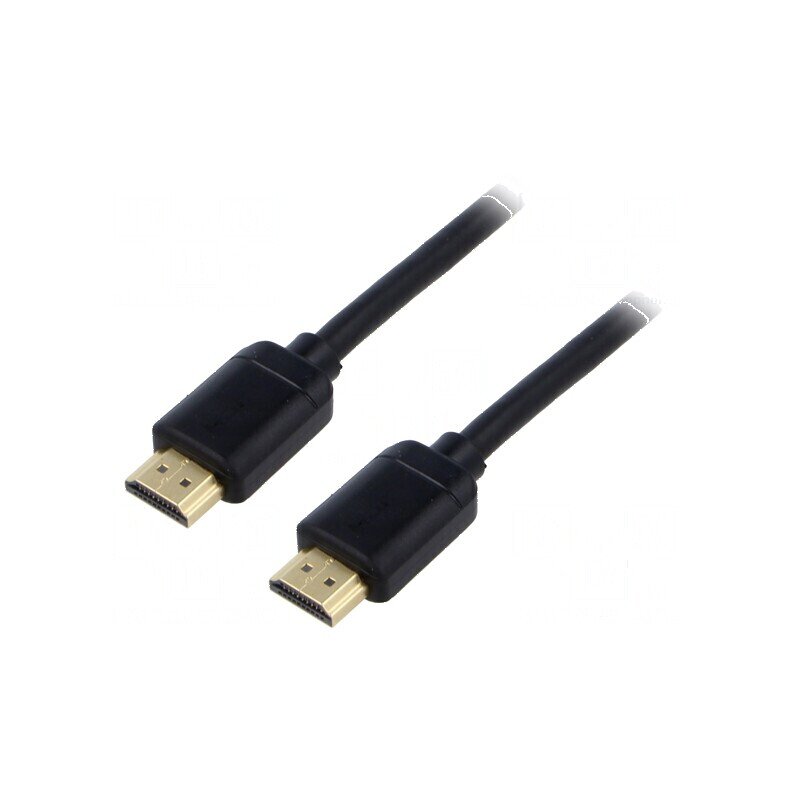 Cablu HDMI 2.0 3m negru PVC cu mufe HDMI la ambele capete | Electronic-mag.ro | Componente Electronice