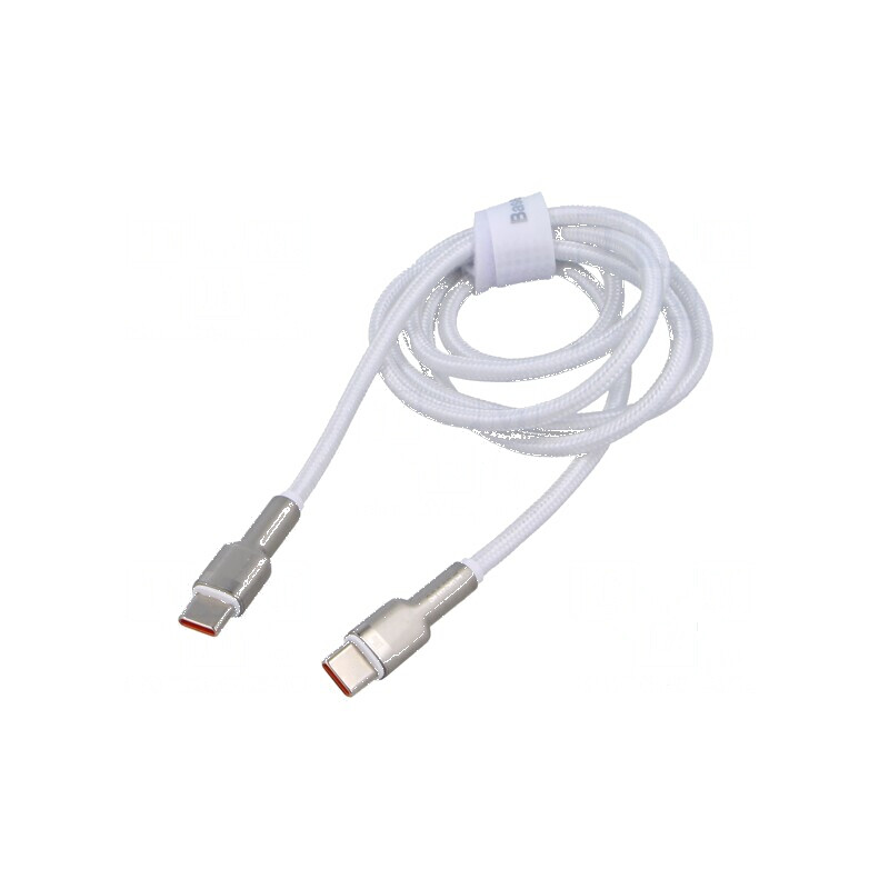 Cablu USB C 2m alb 100W mufă din ambele părţi | Electronic-mag.ro | Componente Electronice