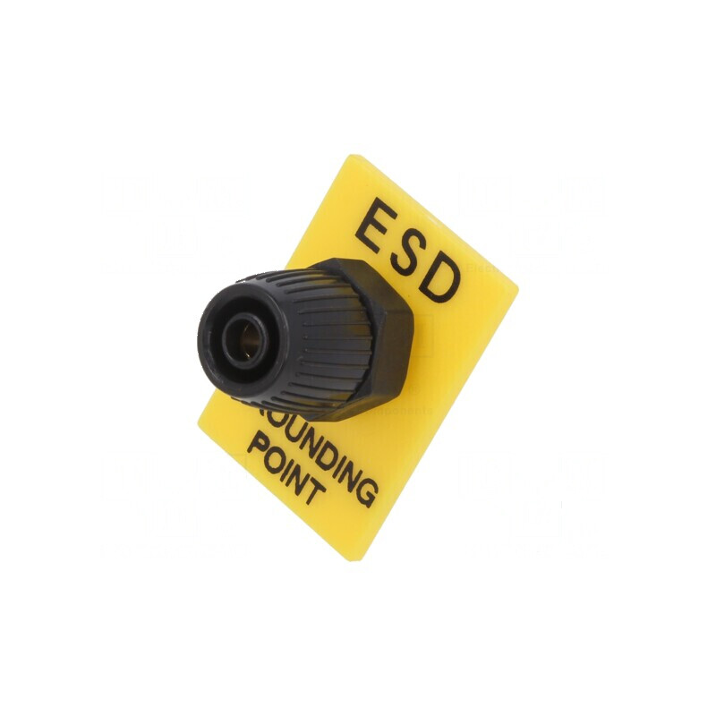Fișă de împământare ESD 35x30mm 0Ω 4mm banană | Electronic-mag.ro | Componente Electronice