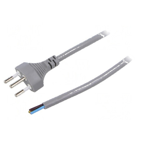 Cablu 3x1mm² SEV-1011 mufă PVC 5m gri 10A 250V | Electronic-mag.ro | Componente Electronice