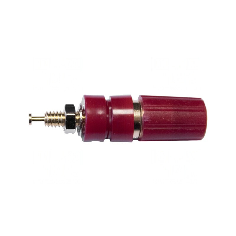 Conector banană 4mm soclu 15A 2,5kV roşu pe panou | Electronic-mag.ro | Componente Electronice