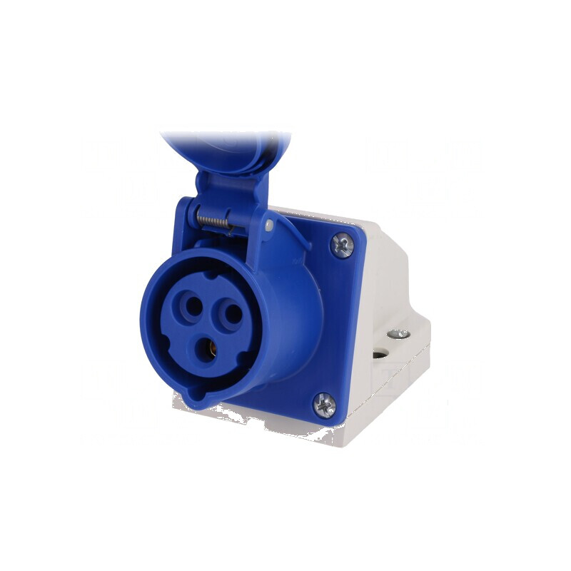 Conector alimentare AC soclu mamă 16A 230VAC IEC 60309 IP44 | Electronic-mag.ro | Componente Electronice