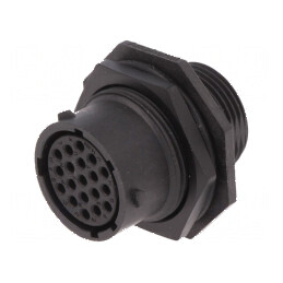 Conector circular pentru montare pe panou cu piuliță din față | Electronic-mag.ro | Componente Electronice