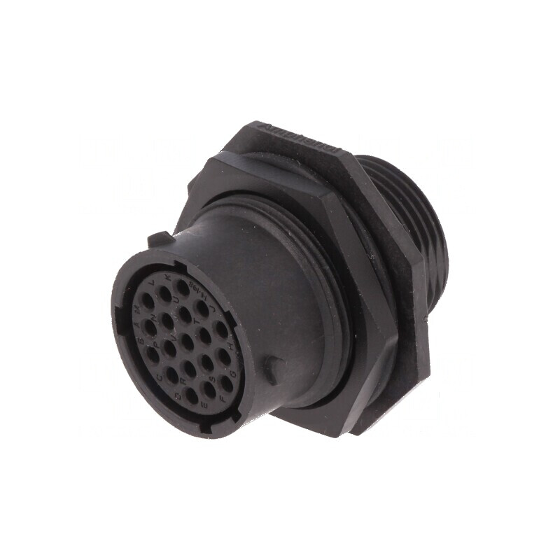 Conector circular pentru montare pe panou cu piuliță din față | Electronic-mag.ro | Componente Electronice