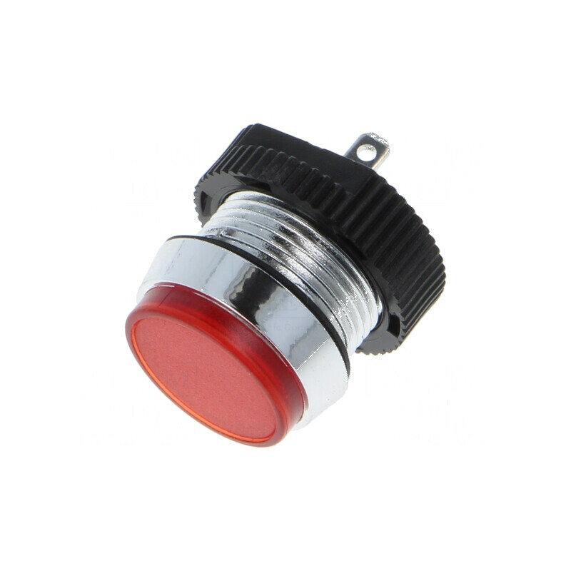 Lampă LED plată roșie 24-28VDC Ø16mm IP67 | Electronic-mag.ro | Componente Electronice