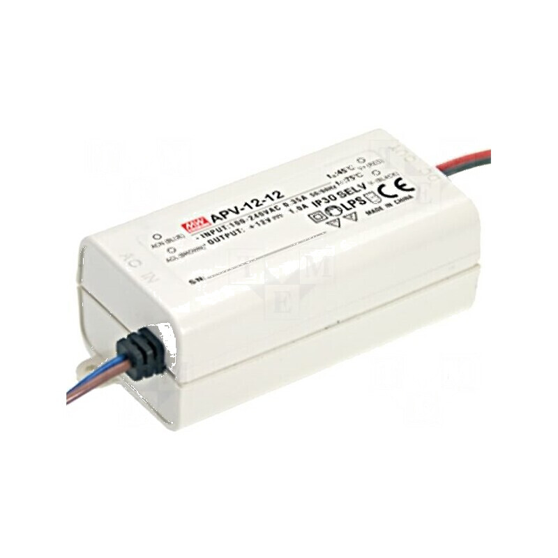 Alimentator LED 12W 15VDC 0,8A 90-264VAC IP42 | Electronic-mag.ro | Componente Electronice