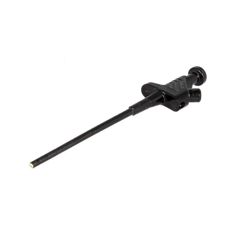 Clips de măsurare cu pensetă 60VDC 4mm negru, lungime totală 158mm | Electronic-mag.ro | Componente Electronice