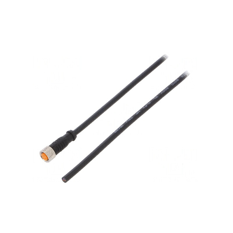 Cablu M8 PIN 3 drept 2m mufă 50VAC 4A 0800 PUR | Electronic-mag.ro | Componente Electronice