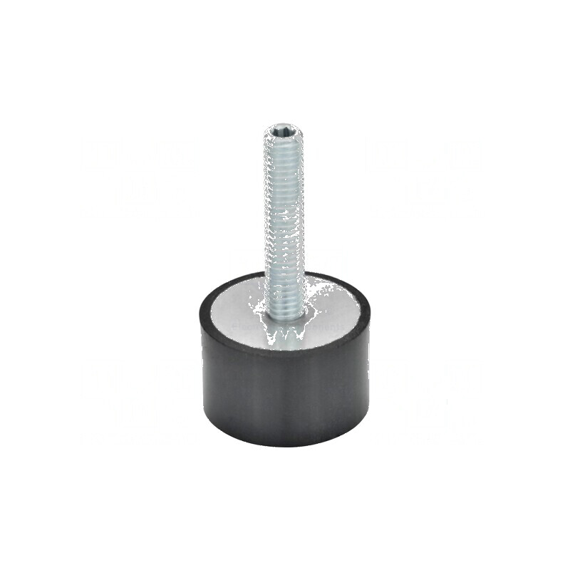 Picioruş vibro-absorbant 25mm, H: 16mm, Duritate Shore 70 | Electronic-mag.ro | Componente Electronice