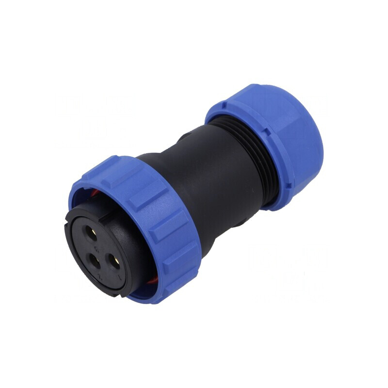 Mufă SY29 mamă 3 pini IP67 50A pentru lipire pe cablu 500V 10mm² | Electronic-mag.ro | Componente Electronice